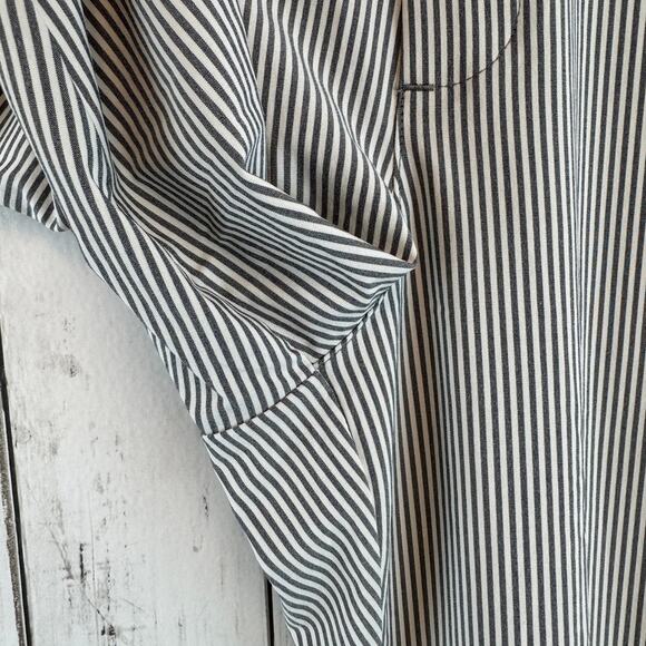 NWT Athleta Grey/Sea Salt City Stripe Brooklyn Textured Ankle Pants Size 12 - Picture 4 of 13